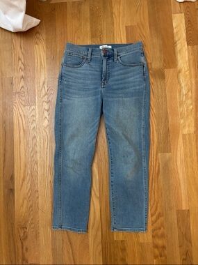 Madewell Slim Straight Jeans in Medium Blue Wash